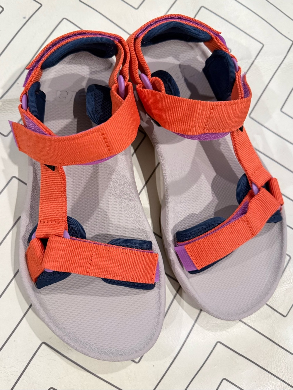 New Teva Orange Double Strap Sandals - Picture 3 of 14
